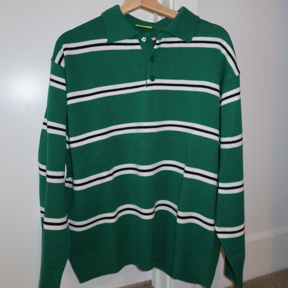 Green Stripped Sweater - Picture 1 of 1